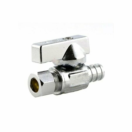 AMERICAN IMAGINATIONS 0.5 in. Unique Chrome Ball Valve in Stainless Steel-Brass AI-37904